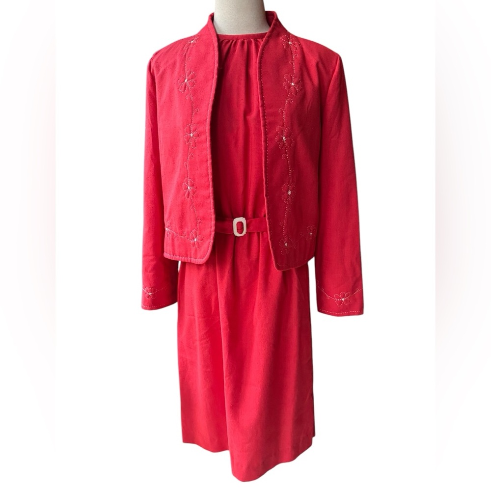 1970s Hand Made 2-Piece Dress & Matching Lined Blazer